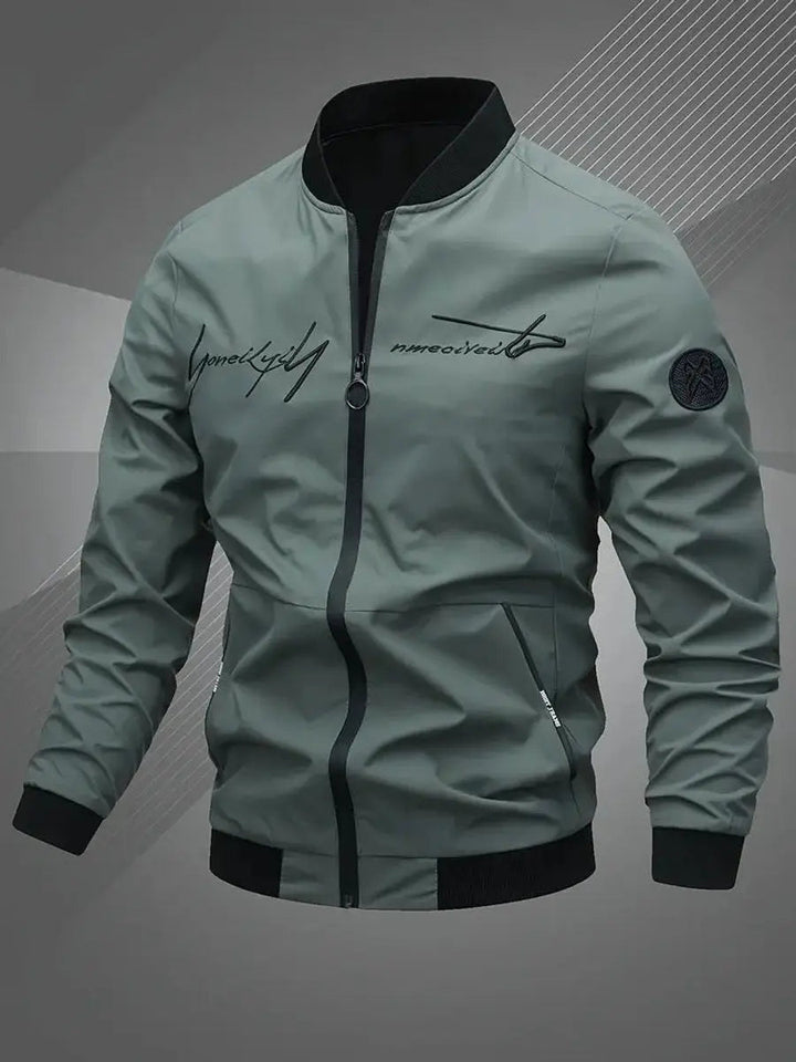 Men's Bomber Jacket Lightweight Zip-Up Baseball Collar Outerwear