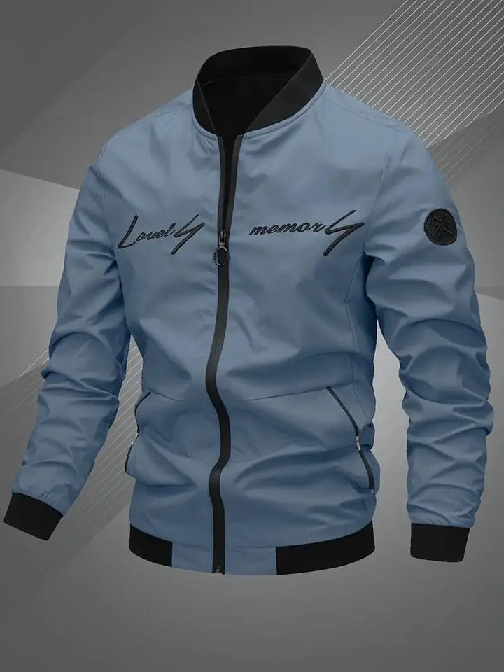 Men's Bomber Jacket Lightweight Zip-Up Baseball Collar Outerwear