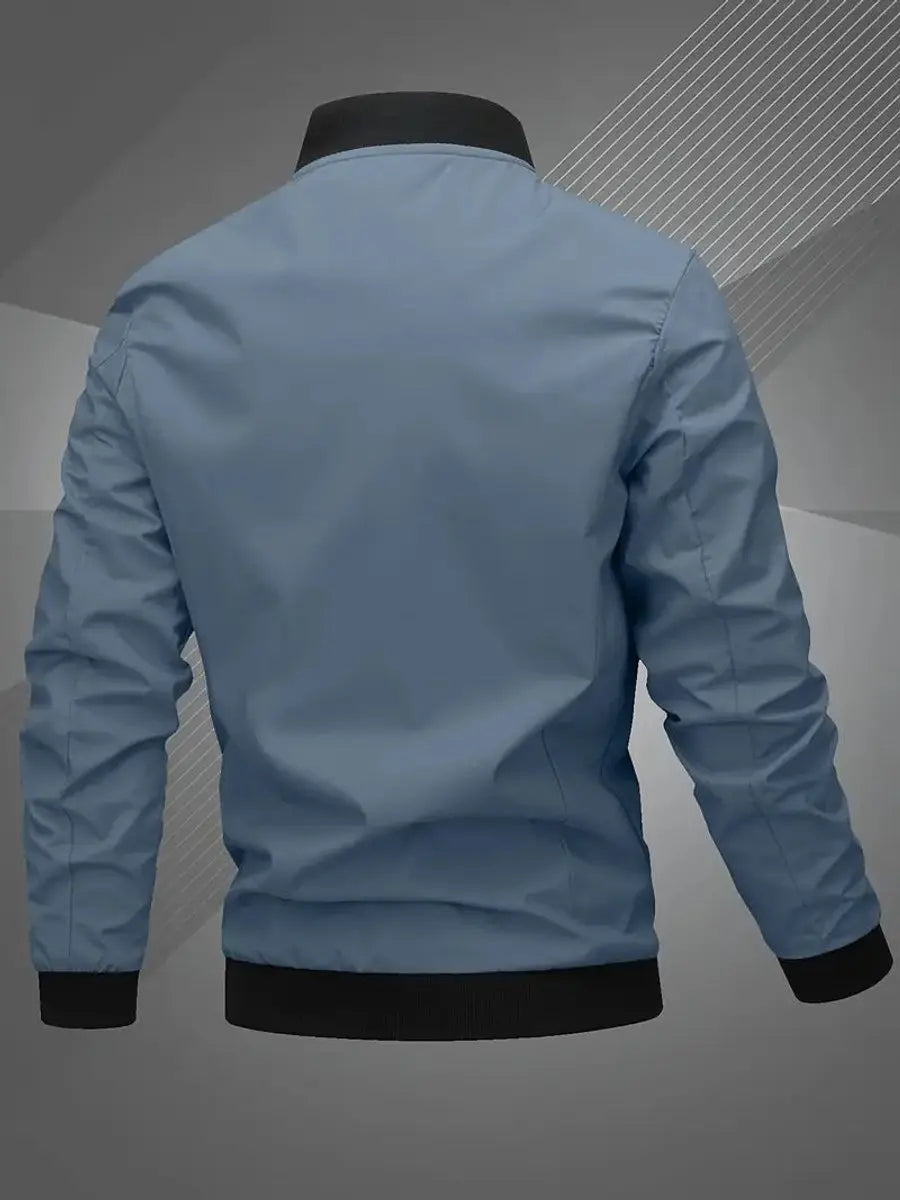Men's Bomber Jacket Lightweight Zip-Up Baseball Collar Outerwear