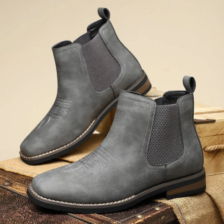 Men's Boots Chelsea Slip-On Western-Stitch Ankle Boots