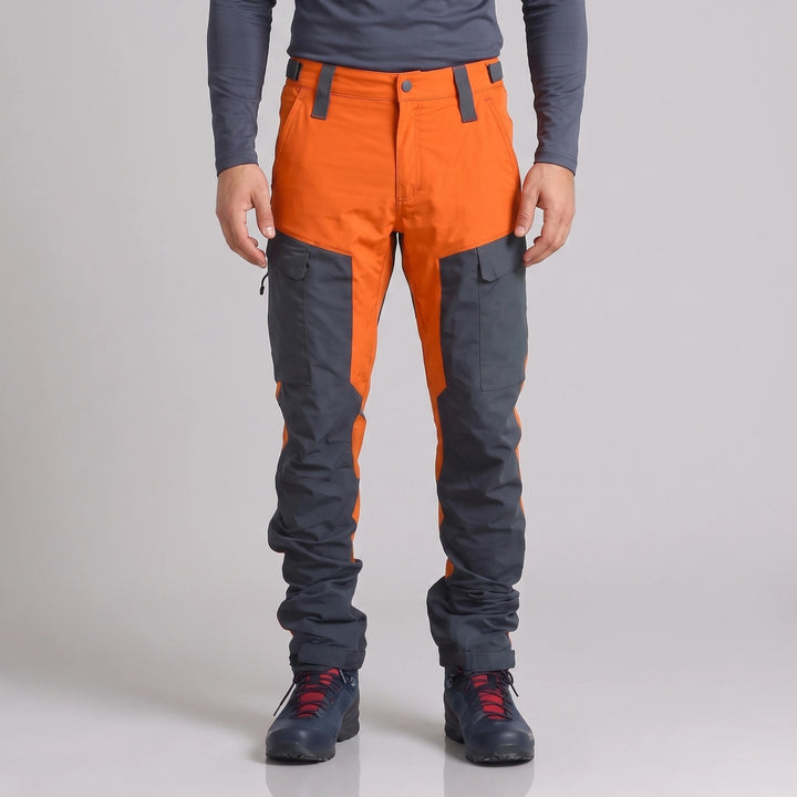 Men's Cargo Work Trousers with Reinforced Stitching and Cargo Pockets