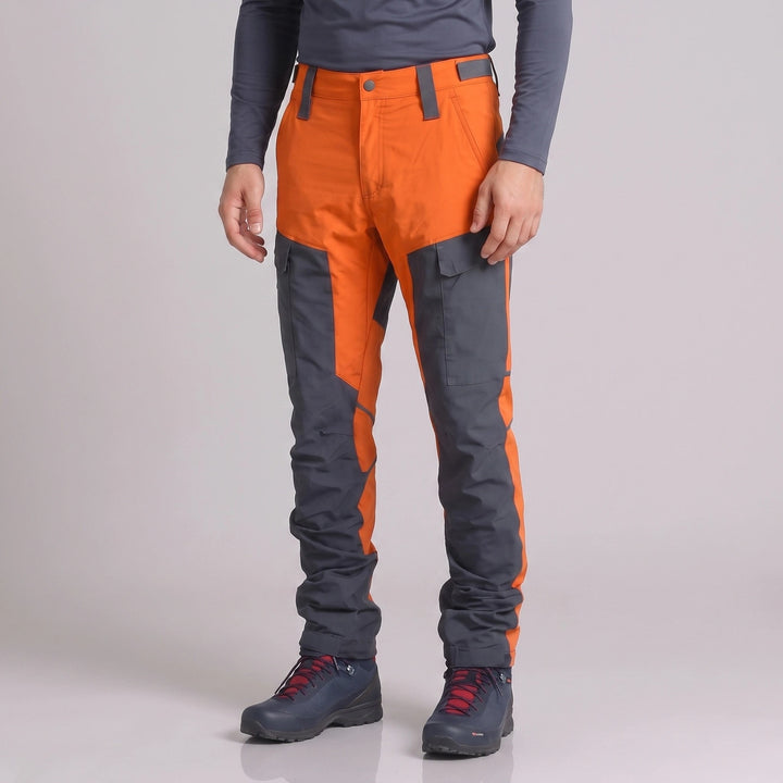 Men's Cargo Work Trousers with Reinforced Stitching and Cargo Pockets