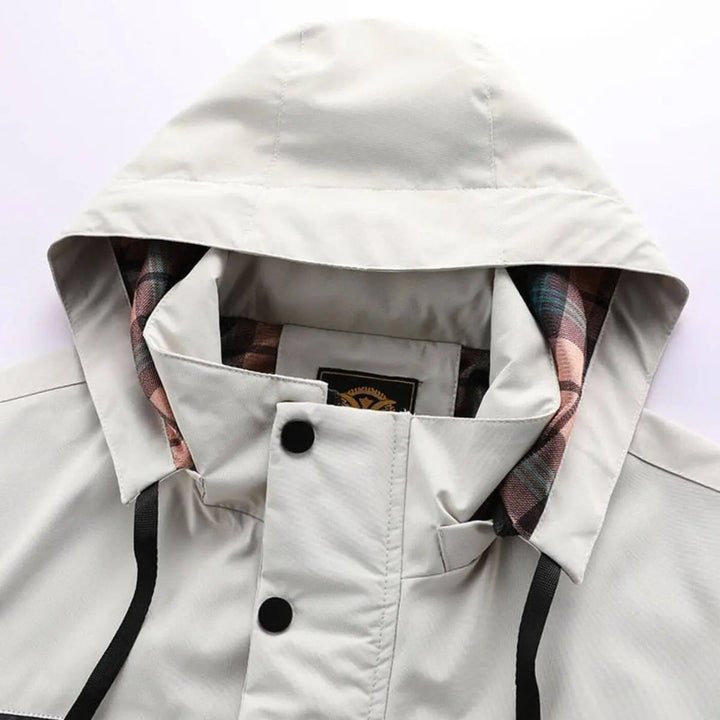 Men's Waterproof Hooded Windproof Quilted Jacket