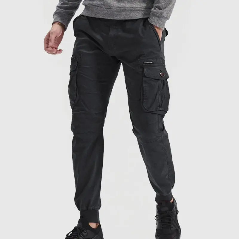 Men's Slim Fit Cargo Joggers with Utility Pockets