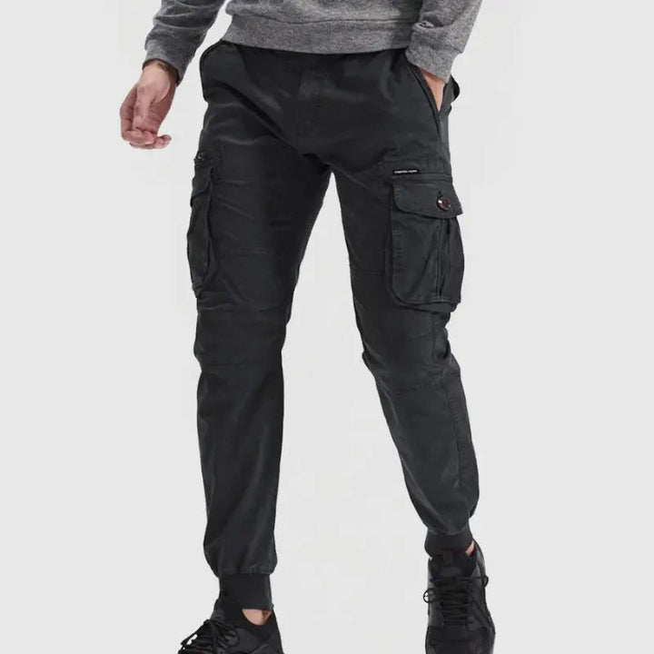 Men's Slim Fit Cargo Joggers with Utility Pockets