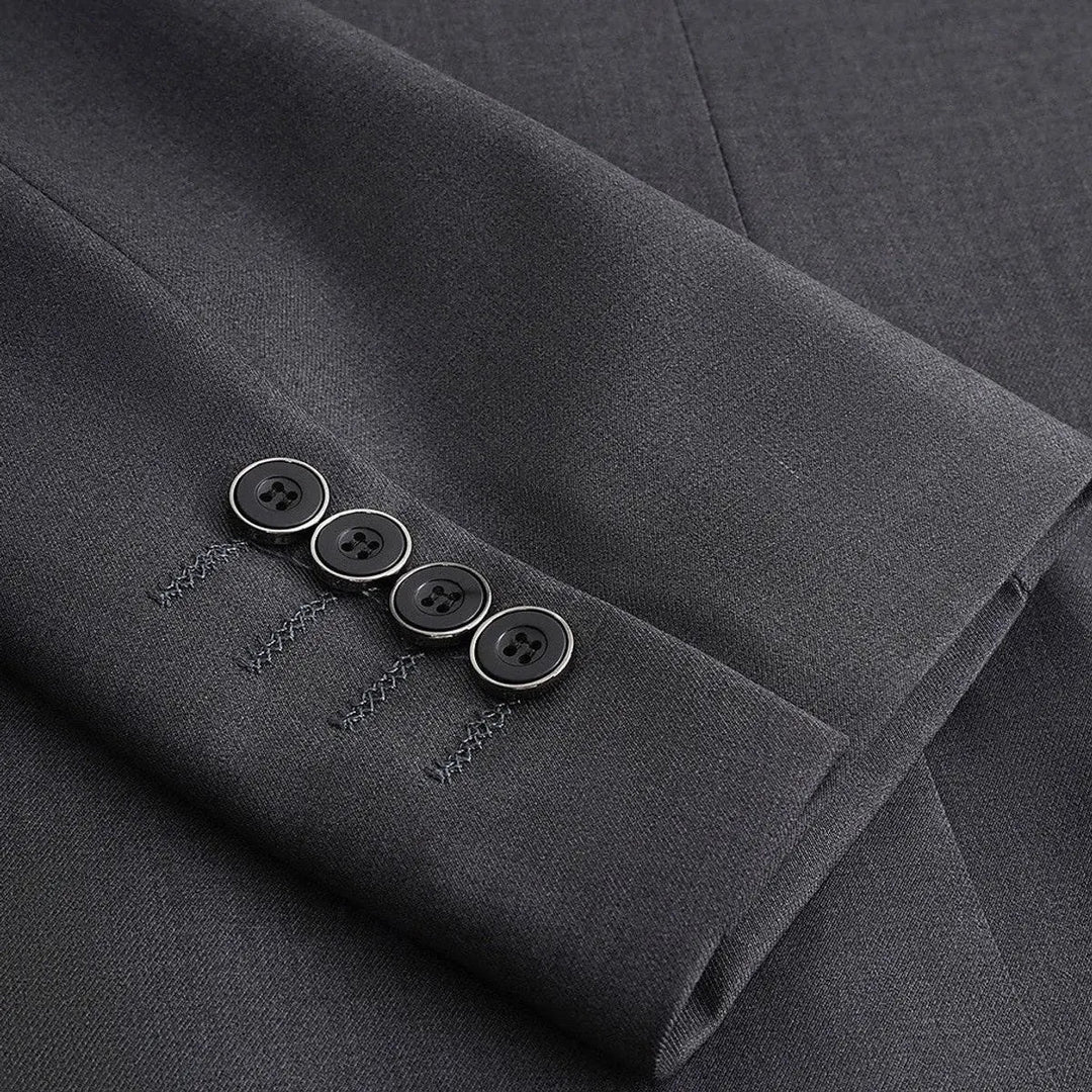 Men's Smart-Casual Single-Breasted Standard-Fit Blazer Jacket
