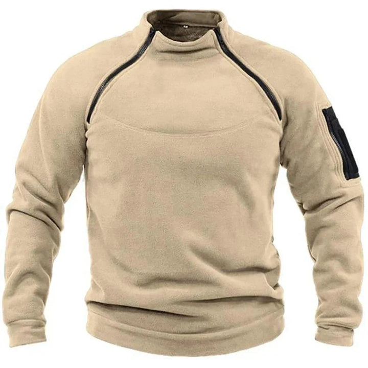 Men's Zip-Through Fleece-Lined Hooded Sweatshirt for Autumn and Winter, image 2