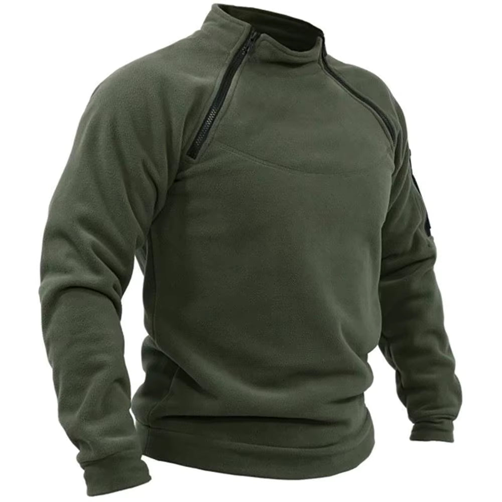 Men's Zip-Through Fleece-Lined Hooded Sweatshirt for Autumn and Winter, image 10