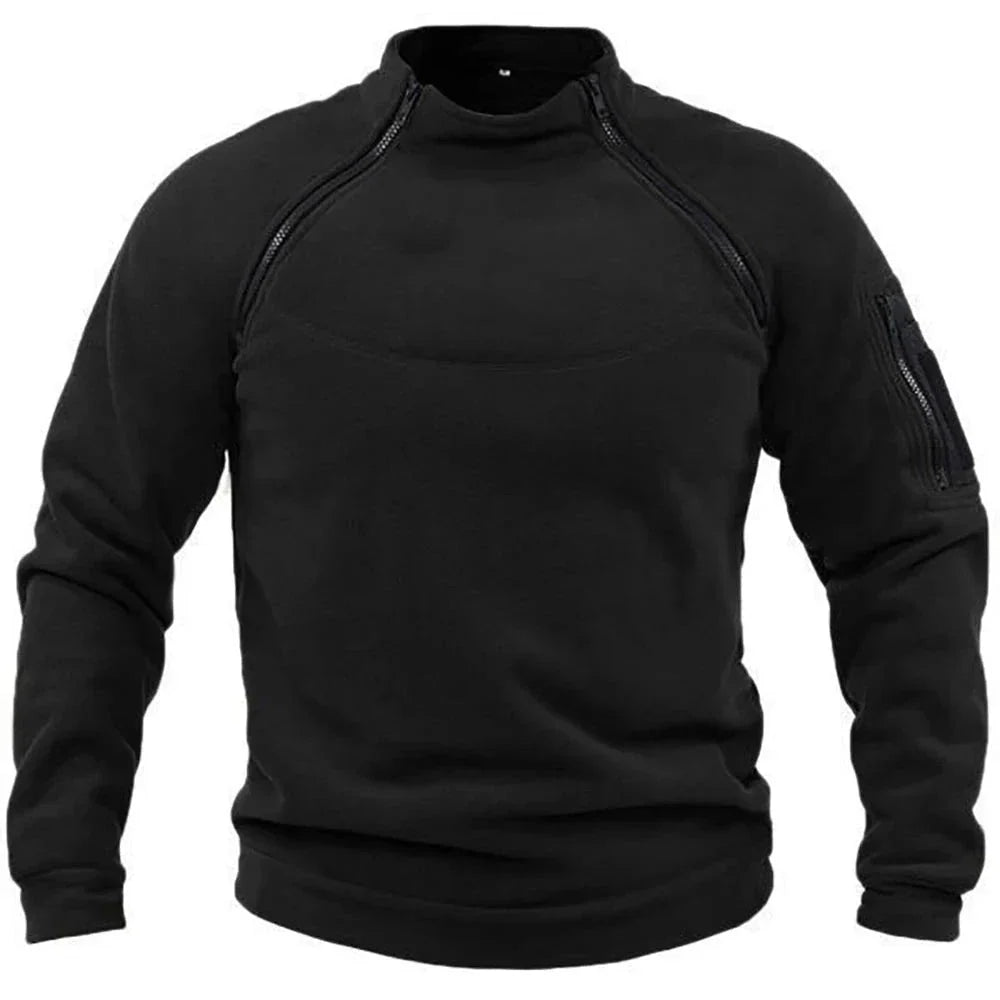 Men's Zip-Through Fleece-Lined Hooded Sweatshirt for Autumn and Winter, image 7