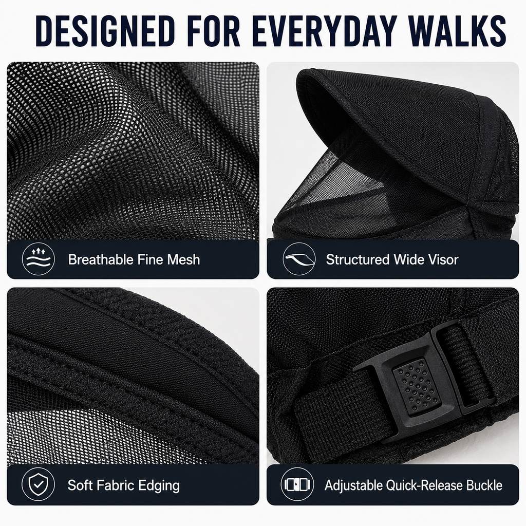 Breathable Anti-Scavenging Dog Muzzle for Walks | Mesh Hood Helps Block Food Scraps & Trash