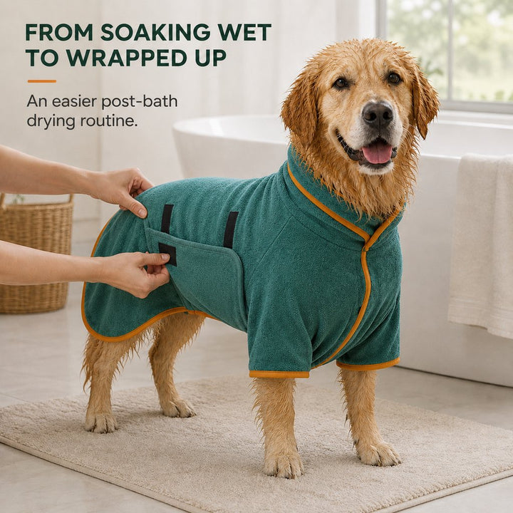Quick-Dry Microfiber Dog Bathrobe