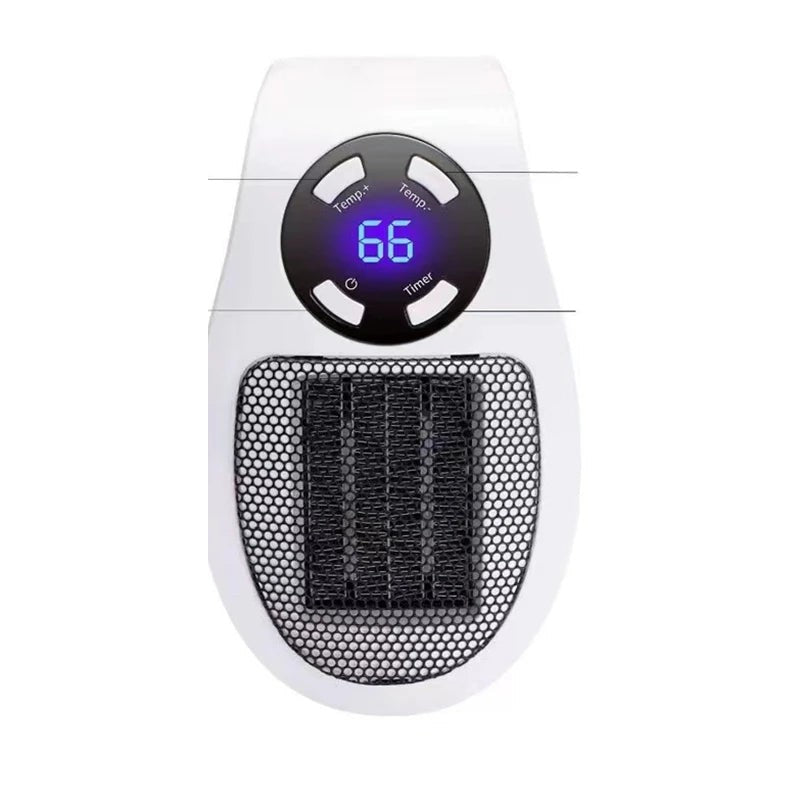 500W mini plug-in wall socket radiator with remote