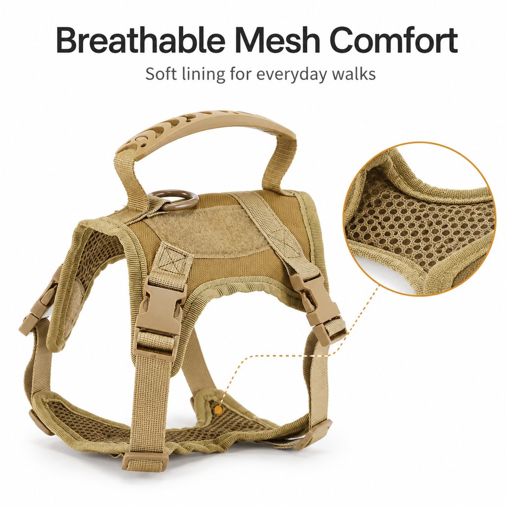 Mini Tactical Pet Harness Vest for Cats & Small Dogs