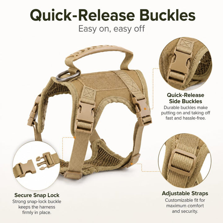 Mini Tactical Pet Harness Vest for Cats & Small Dogs
