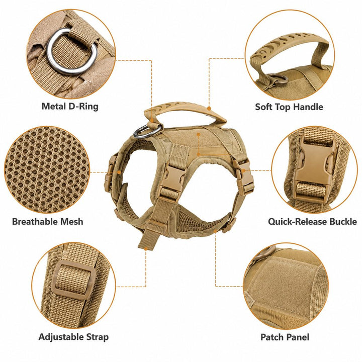 Mini Tactical Pet Harness Vest for Cats & Small Dogs