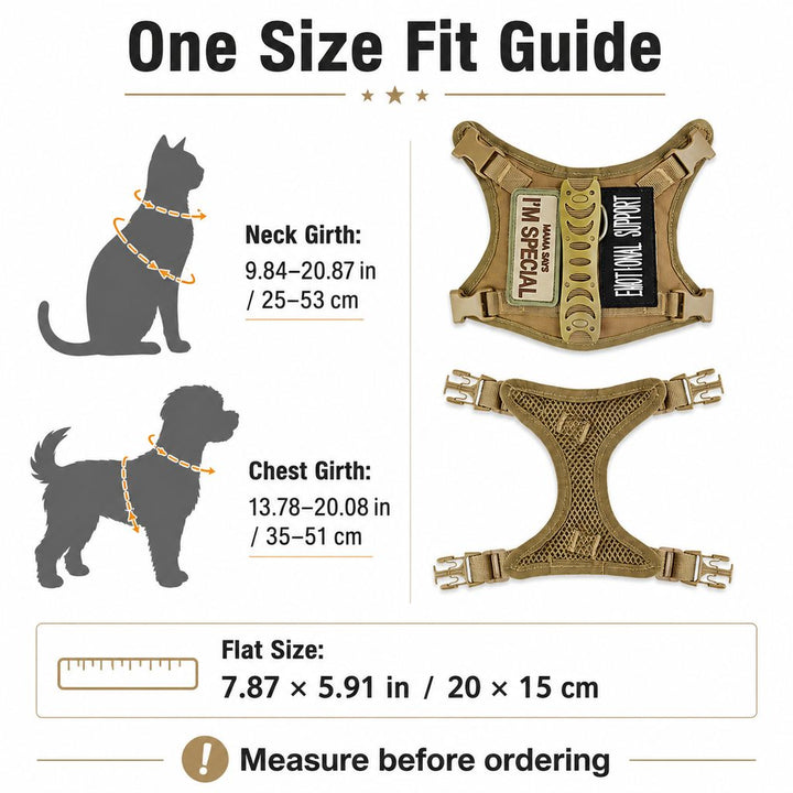 Mini Tactical Pet Harness Vest for Cats & Small Dogs