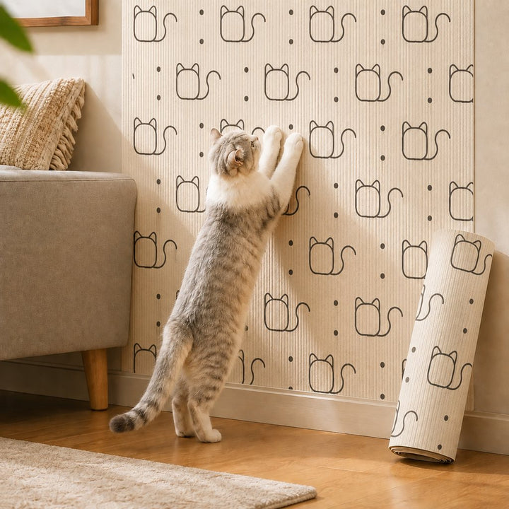 Self-Adhesive Cat Scratch Mat for Wall & Furniture Protection