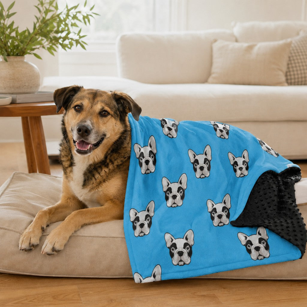 Layered Minky Pet Comfort Blanket for Dog Beds, Quiet Corners & Noisy Moments