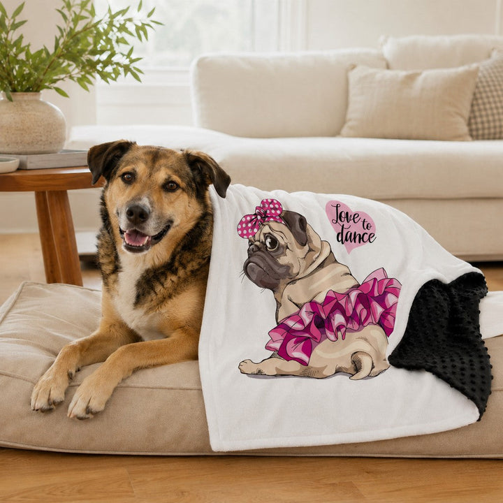 Layered Minky Pet Comfort Blanket for Dog Beds, Quiet Corners & Noisy Moments