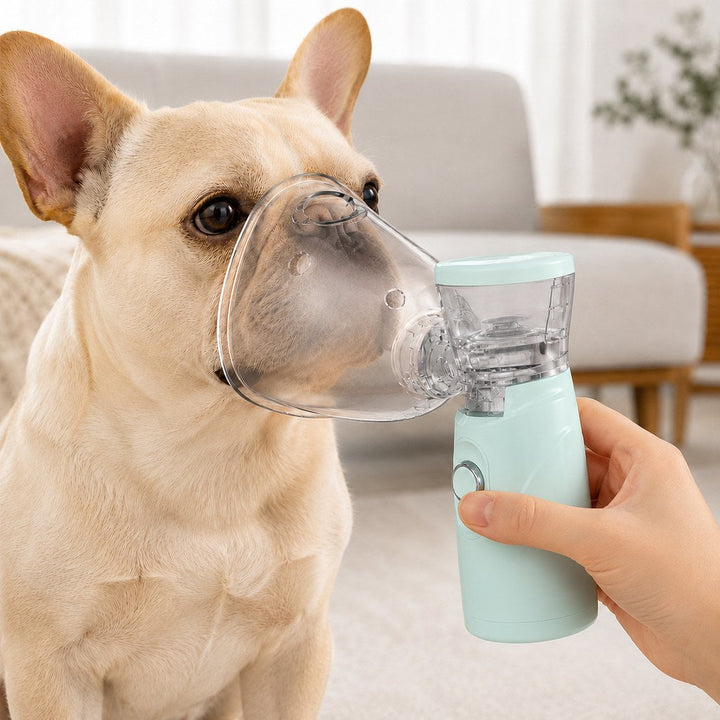Portable Pet Mist Care Kit for Dogs & Cats | Rechargeable Handheld Device with Two Masks