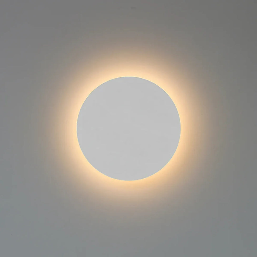 Modern Circular LED Wall Lamp - Black/White, Aluminium & Acrylic
