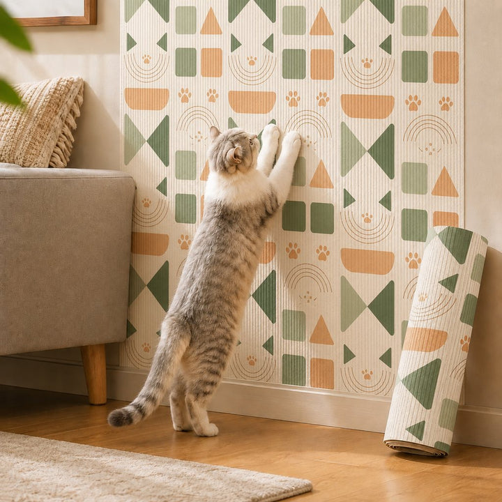 Self-Adhesive Cat Scratch Mat for Wall & Furniture Protection