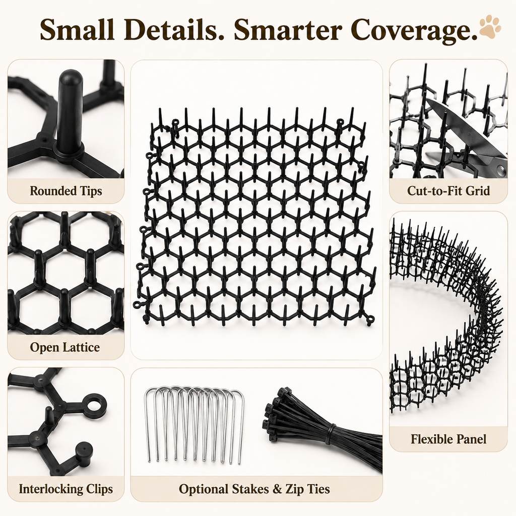 Modular Cat Deterrent Mats for Sofas & Gardens | Helps Stop Scratching & Digging