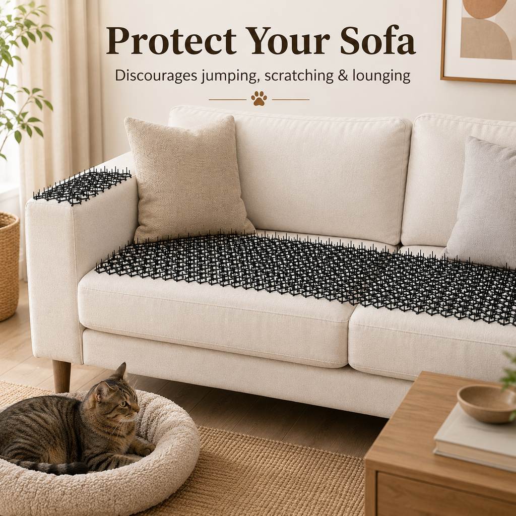Modular Cat Deterrent Mats for Sofas & Gardens | Helps Stop Scratching & Digging