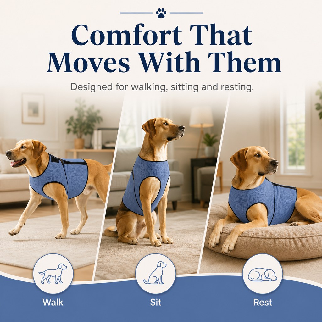 Dog Calming Wrap Vest for Thunderstorms, Fireworks & Travel