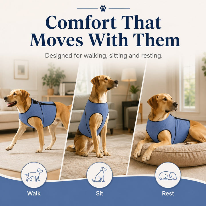 Dog Calming Wrap Vest for Thunderstorms, Fireworks & Travel
