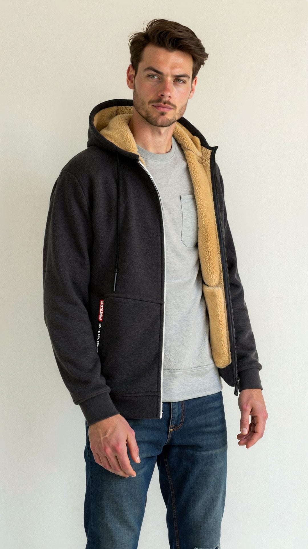 Lined Hooded Sweatshirt for Men, image 15