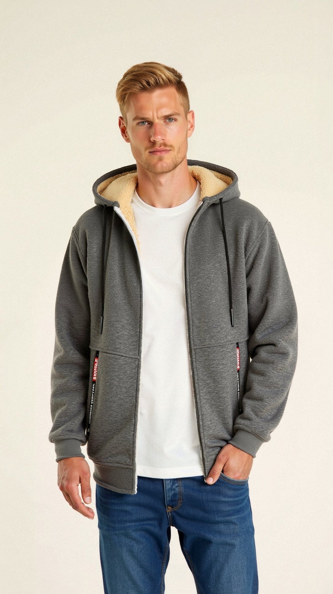 Lined Hooded Sweatshirt for Men, image 9