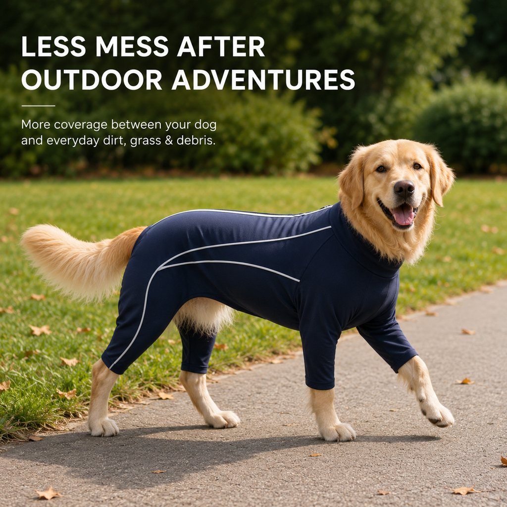 Four-Leg Full-Body Dog Jumpsuit for Home & Outdoor Wear