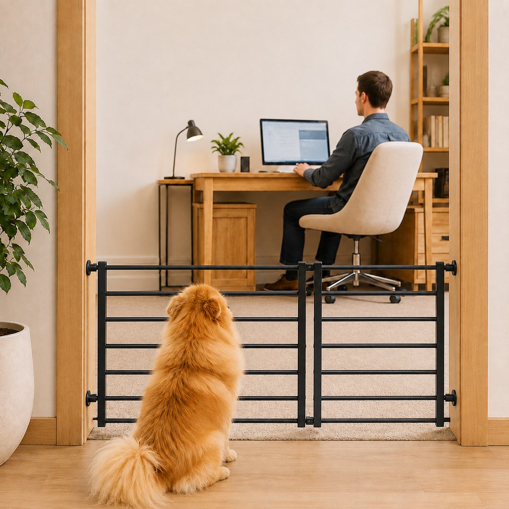 No-Drill Expandable Pet Gate for Doorways | Adjustable Indoor Barrier for Small Dogs