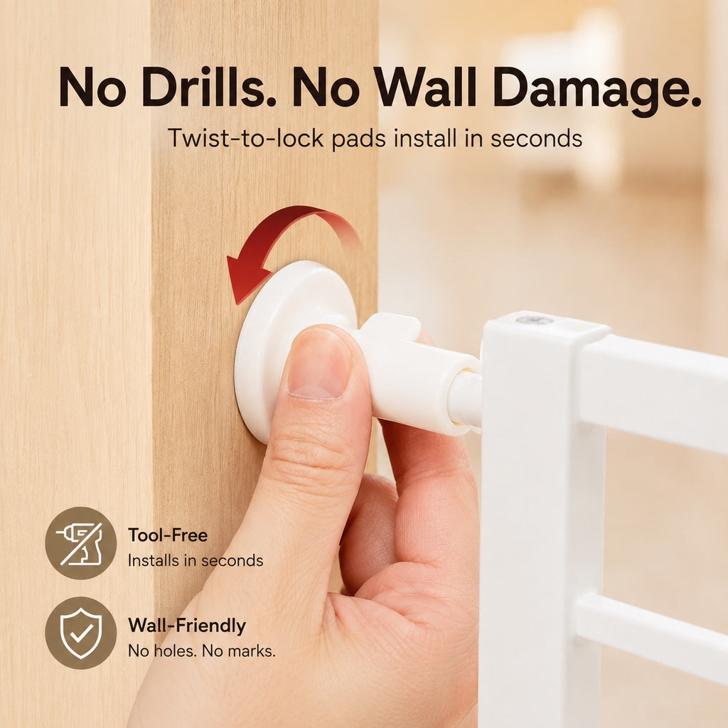 No-Drill Expandable Pet Gate for Doorways | Adjustable Indoor Barrier for Small Dogs
