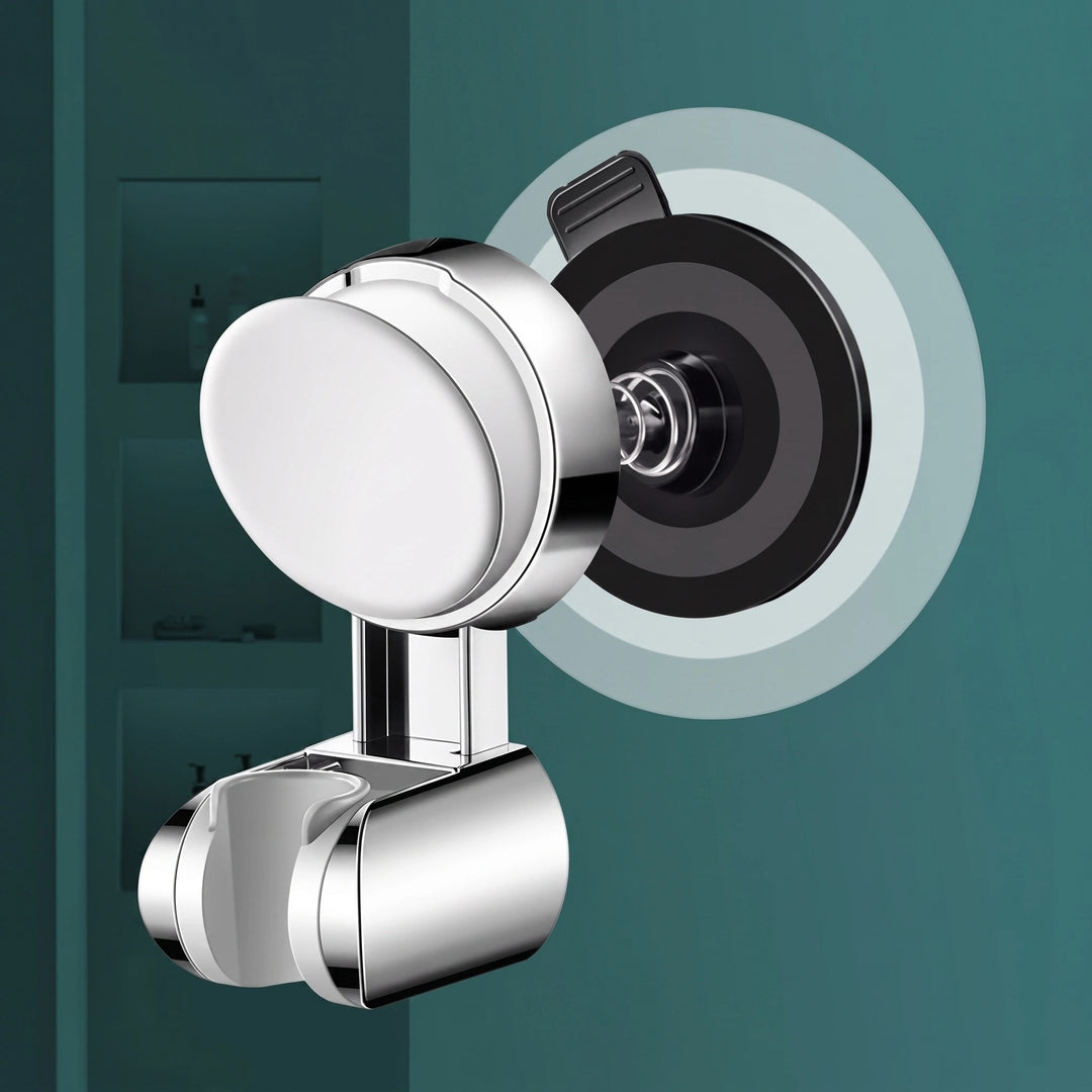 No Drill Shower Head Holder with Adjustable Angle and Suction Wall Mount