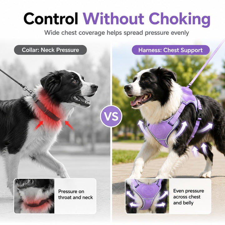 No-Pull Reflective Dog Harness with Built-In Retractable Leash for Safer Daily Walks