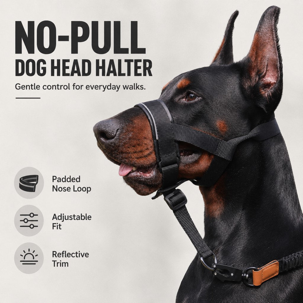 No-Pull Dog Head Halter for Daily Walks
