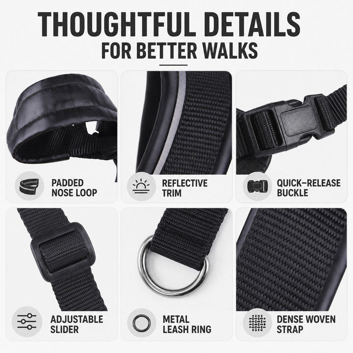 No-Pull Dog Head Halter for Daily Walks