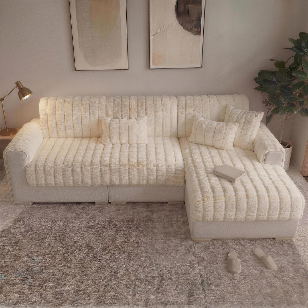 Water-resistant Fluffy Soft Furniture Protector Sectional Couch Cover-EverDry 12