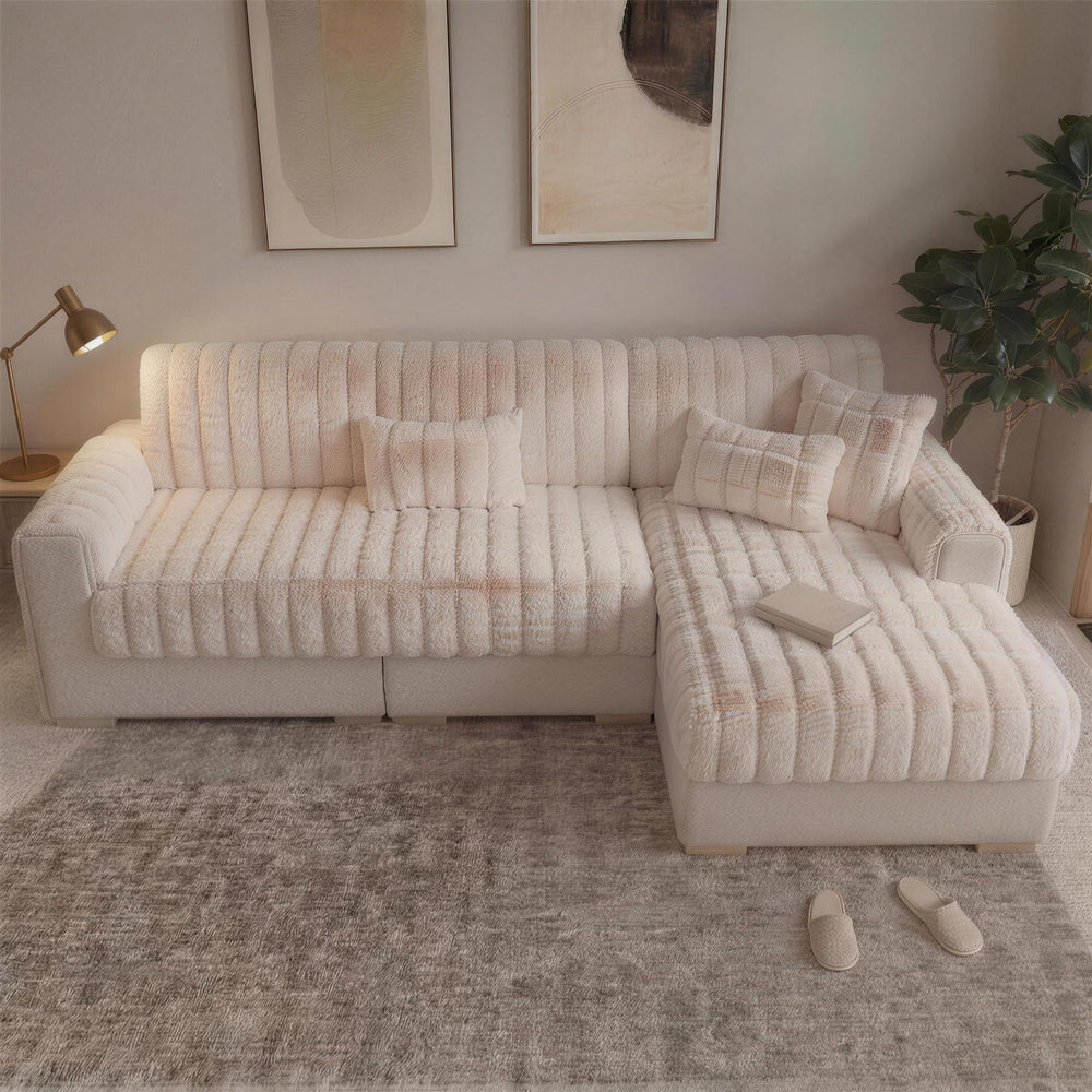 Water-resistant Fluffy Soft Furniture Protector Sectional Couch Cover-EverDry 1