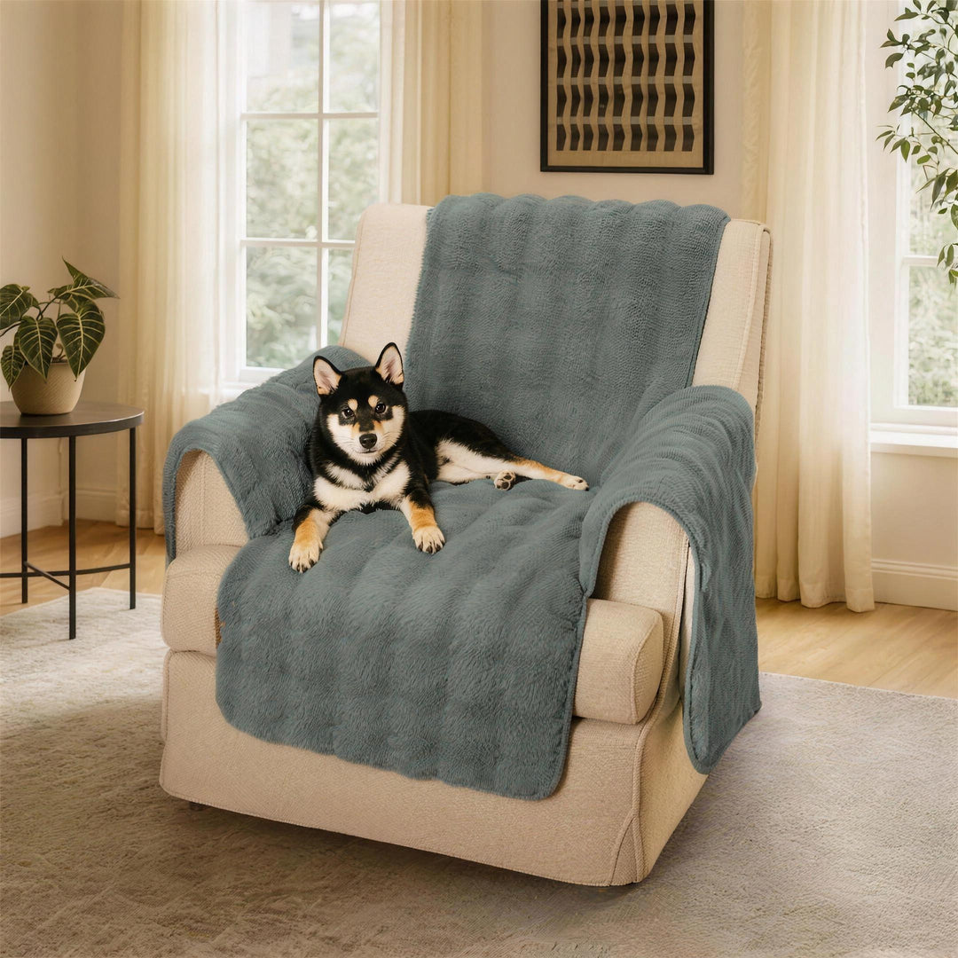 Water-resistant Fluffy Soft Furniture Protector Sectional Couch Cover-EverDry 3
