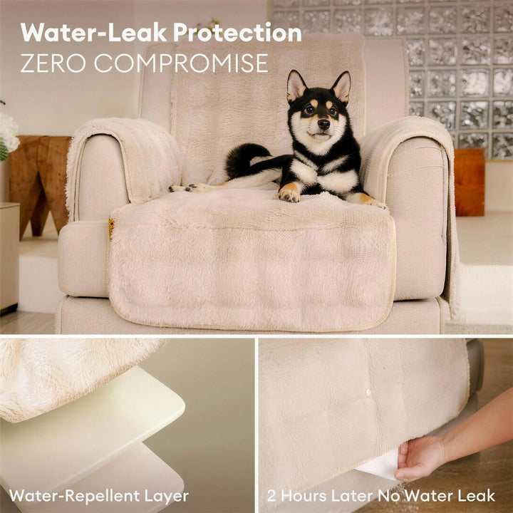 Water-resistant Fluffy Soft Furniture Protector Sectional Couch Cover-EverDry 6