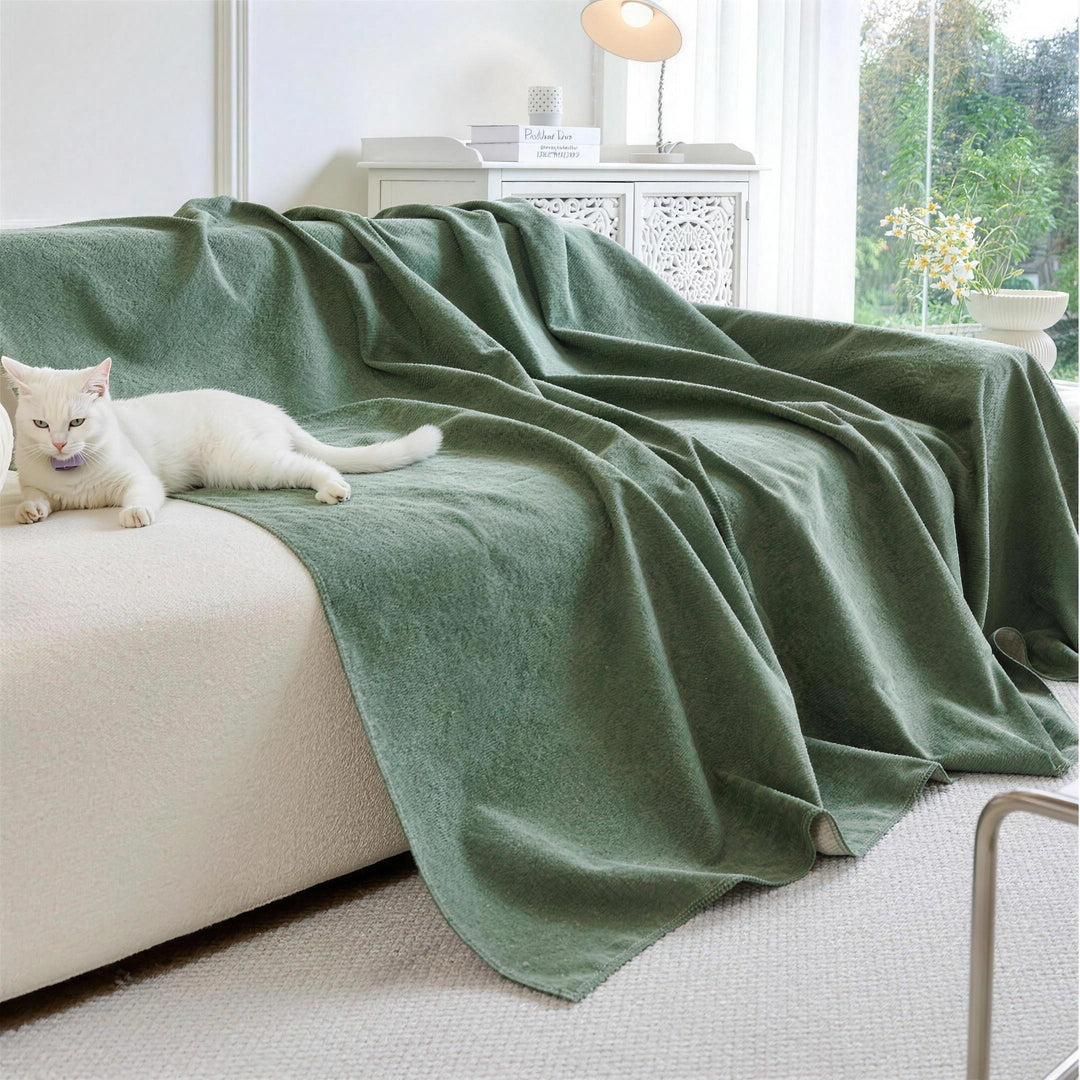 Soft and Waterproof Scratch-Resistant Non-Linting Throw  Sectional Couch Cover 3