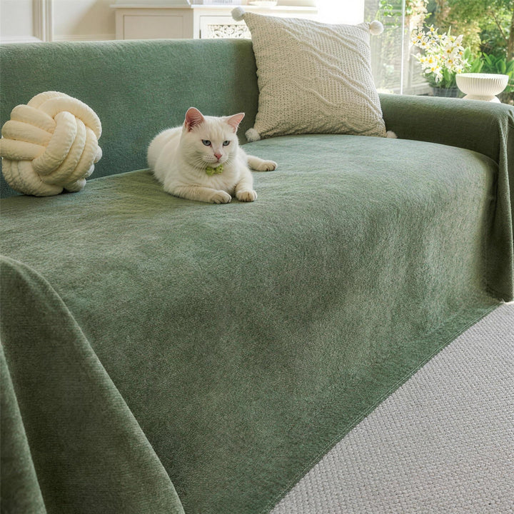 Soft and Waterproof Scratch-Resistant Non-Linting Throw  Sectional Couch Cover 8