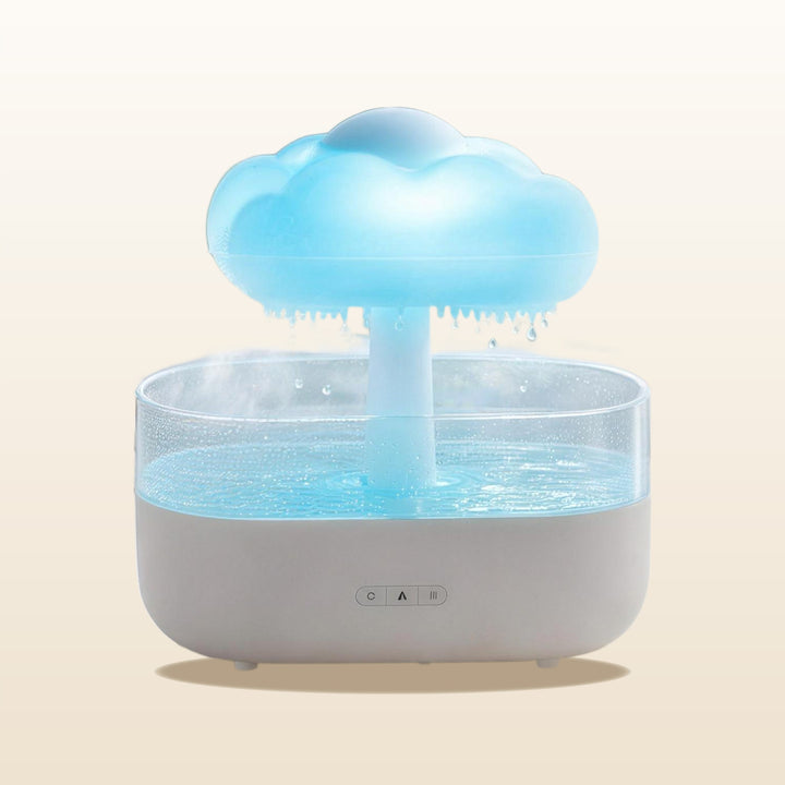 Raindrop mist essential oil diffuser in white