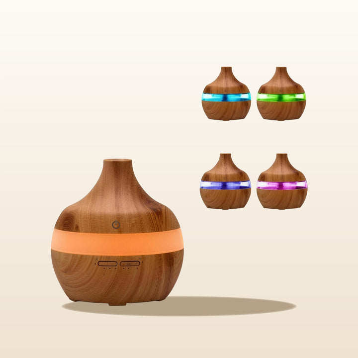Wood effect tranquil mist aromatherapy diffuser