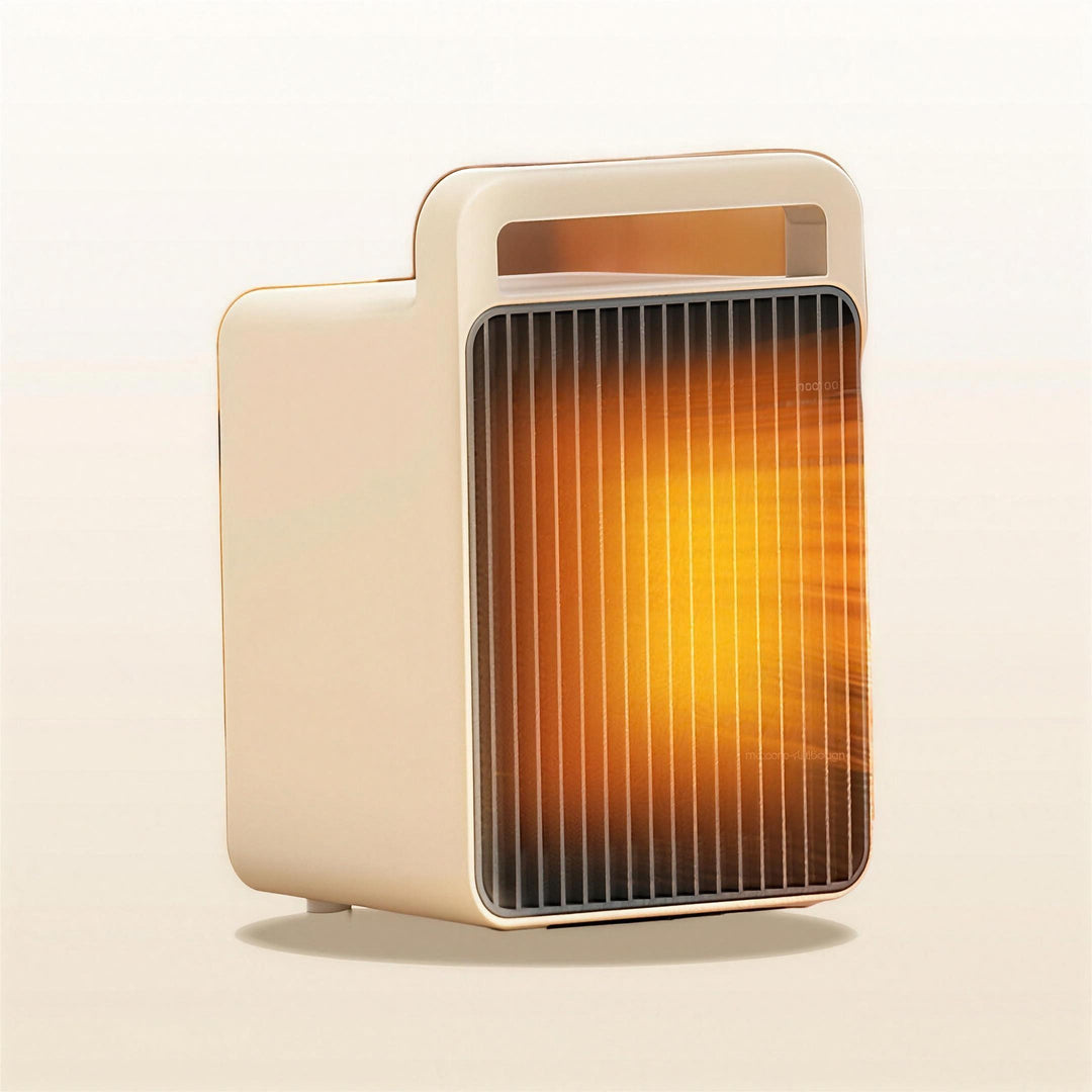 600W compact ceramic fan heater for bedroom and desk