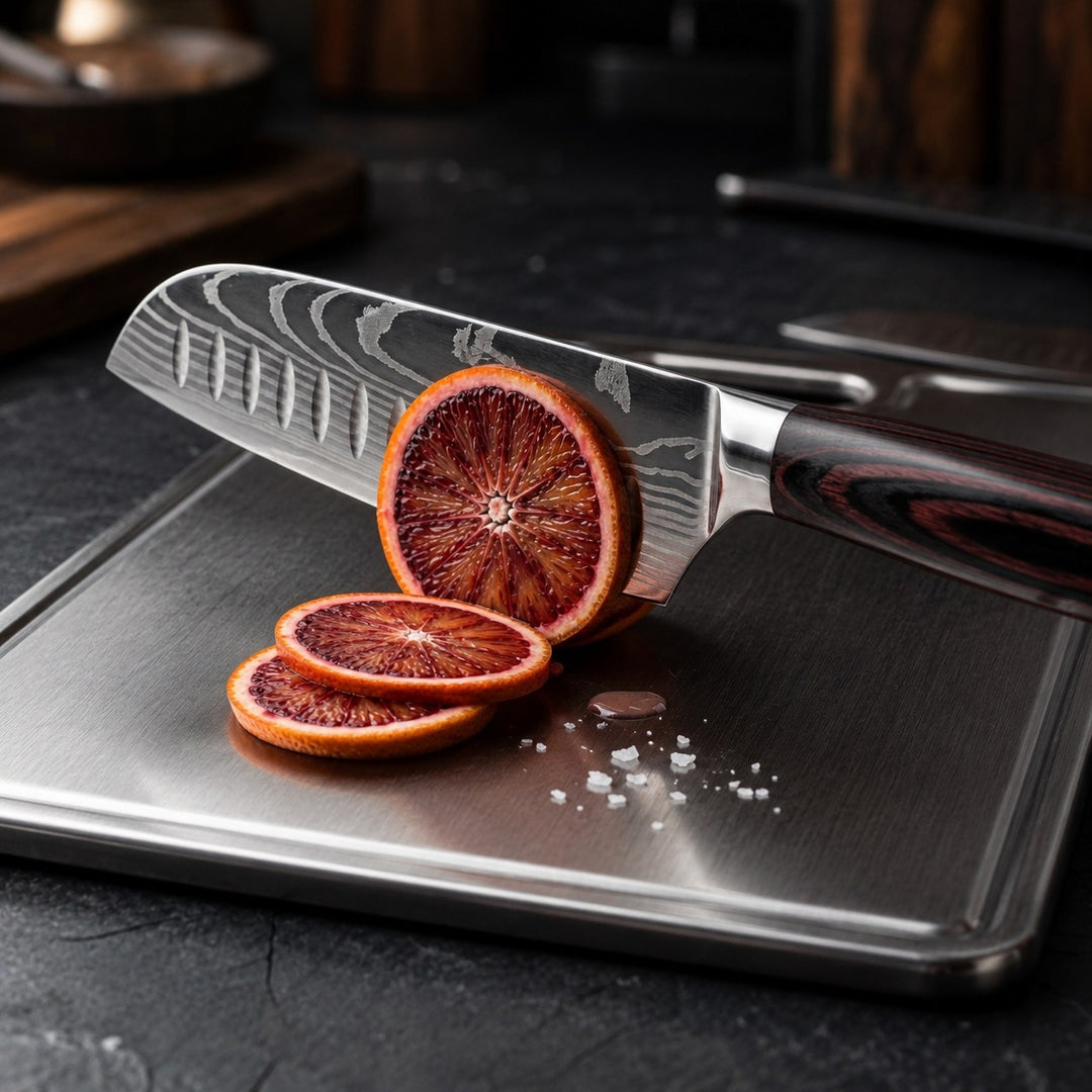 Damascus Steel Knife Set | 6-Piece Chef's Knife Set