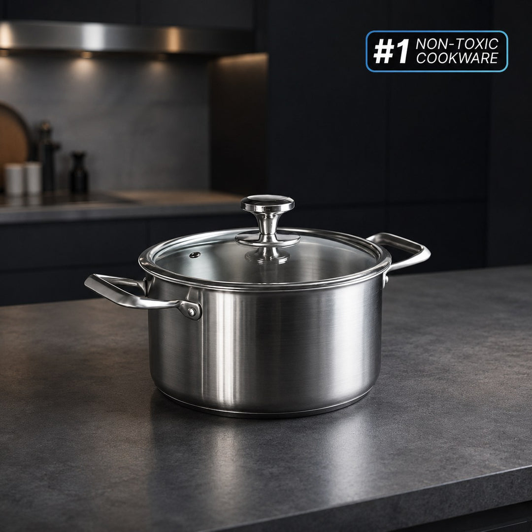 Titanium Cooking Pot | Uncoated Non-Stick Saucepan